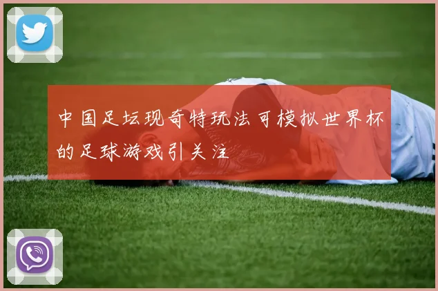 中国足坛现奇特玩法可模拟世界杯的足球游戏引关注